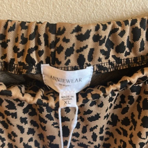 ANNIEWEAR Ziggy Pull On Track Pants Leopard Side Pockets Womens Size XL - Picture 9 of 12